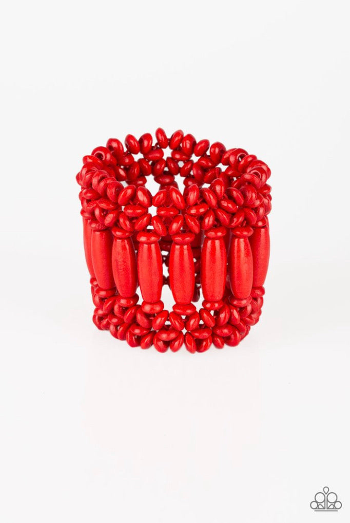 Paparazzi Bracelets Barbados Beach club red