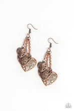 Load image into Gallery viewer, Paparazzi Earrings Once Upon A Heart - Copper 
