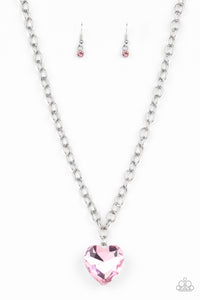 Paparazzi Necklaces Flirtatiously Flashy - Pink Lop