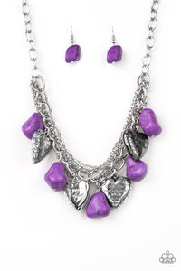 Paparazzi Necklaces Change Of Heart - Purple