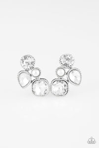 Paparazzi Earrings Super Superstar - White