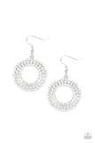 Paparazzi Earrings Sparkle Splurge White