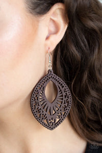 Paparazzi Earrings Coachella Gardens - Brown