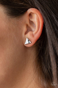 Paparazzi Earrings Pyramid Paradise - Silver