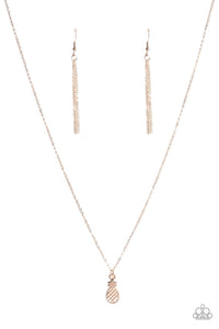 Paparazzi Necklaces A PINEAPPLE a Day - Rose Gold