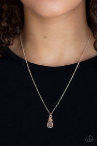 Paparazzi Necklaces A PINEAPPLE a Day - Rose Gold