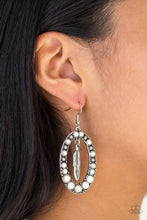 Load image into Gallery viewer, Paparazzi Earrings Put Up A FLIGHT - White
