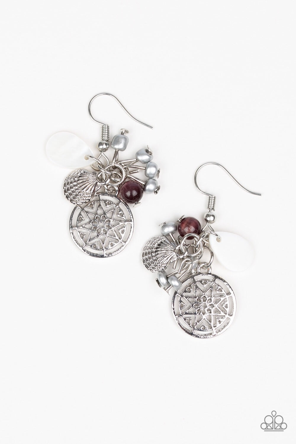 Paparazzi Earrings Ocean Oracle - Purple