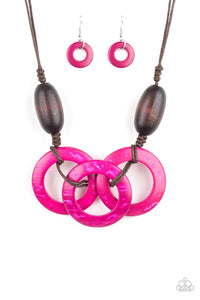 Paparazzi Necklaces Bahama Drama - Pink