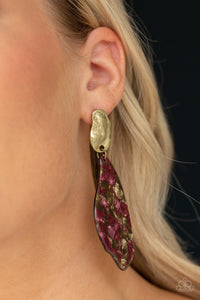 Paparazzi Earrings Fish Out of Water - Brass