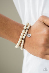 Paparazzi Bracelets Desert Dove - White