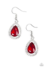 Load image into Gallery viewer, Paparazzi Earrings A One GLAM Show Red
