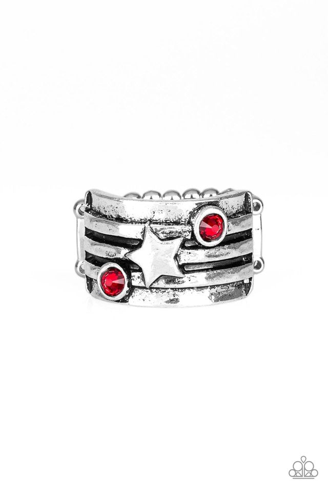 Paparazzi Rings Stars and Stripes Red