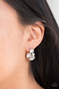 Paparazzi Earrings Super Superstar - White