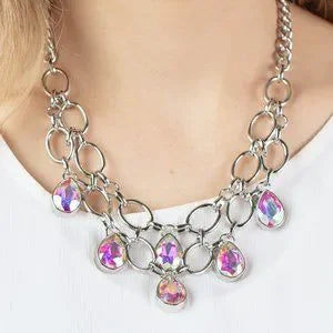 Paparazzi Necklace Show-Stopping Shimmer - Multi  Iridescent